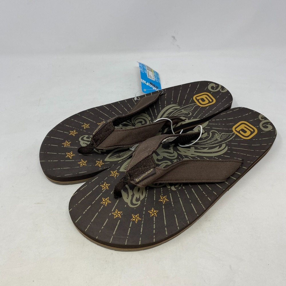 Gotcha Wingra Flip Flops Sandals Men's Size 13 Brown‎ Casual Beachwear
